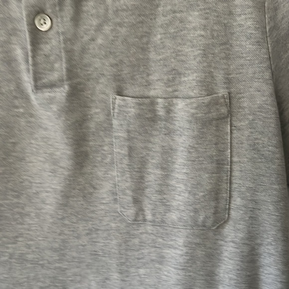 Theory Men’s Polo Shirt Sz M Short Sleeve Gray Preppy Retro Lightweight Casual - Picture 2 of 9